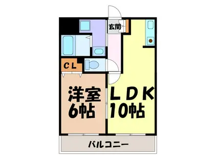 アルバ志賀本通(1LDK/3階)の間取り写真