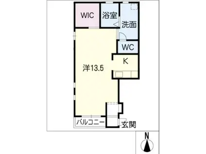 ウッディメゾン7(ワンルーム/1階)の間取り写真