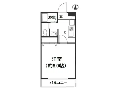 セジュール井草 II棟(1K/2階)の間取り写真