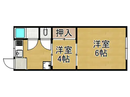 カトレアマンション(2DK/2階)の間取り写真