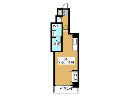 レジディア荻窪III(ワンルーム/2階)の間取り写真
