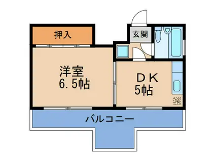 メゾンフランセ(1DK/6階)の間取り写真