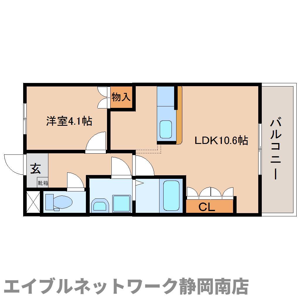 ラフィネII(1LDK/1階)の間取り写真