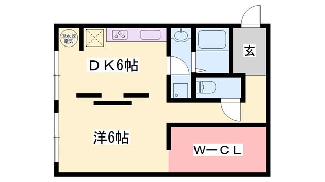 奥野ビル(1LDK/4階)の間取り写真