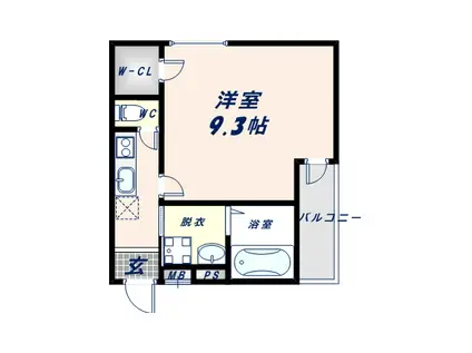 フジパレス城東諏訪サウスV番館(1K/2階)の間取り写真