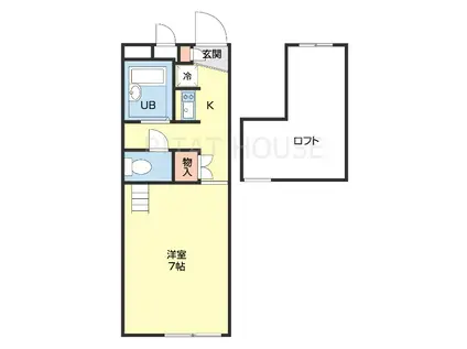 アゼリア(1K/2階)の間取り写真
