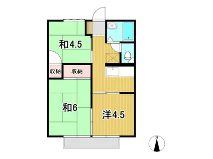 メゾン成和(3K/2階)の間取り写真