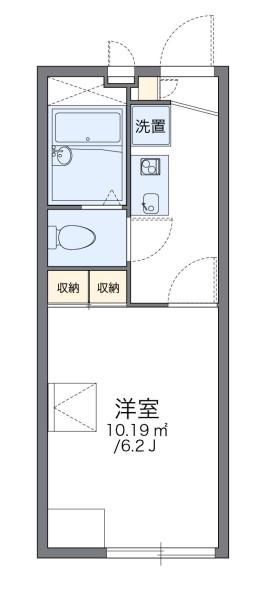 レオパレスEMIRATES住吉(1K/2階)の間取り写真