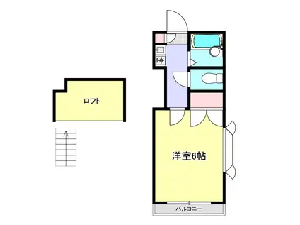 PROSPER八王寺(1K/2階)の間取り写真
