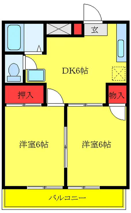 飯田ハイツ 1階階 間取り