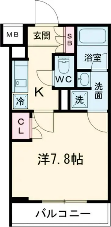 COURTYARD洗足 3階階 間取り