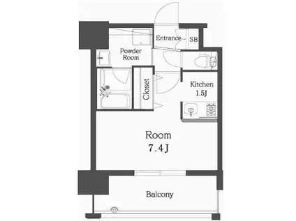 エンクレスト博多REY(ワンルーム/5階)の間取り写真
