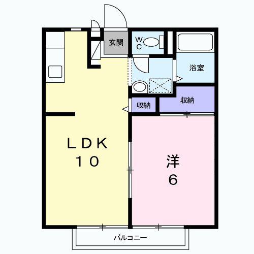 エンドウハイツ(1LDK/2階)の間取り写真