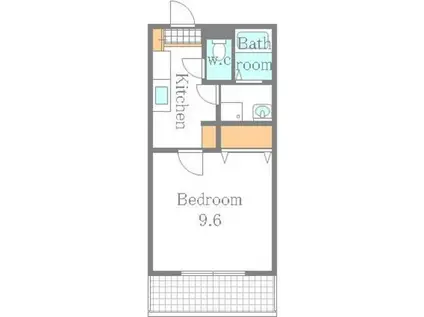 アビリティ居能(1K/2階)の間取り写真