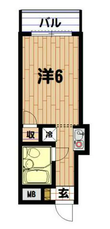 スカイコート品川第2 4階階 間取り