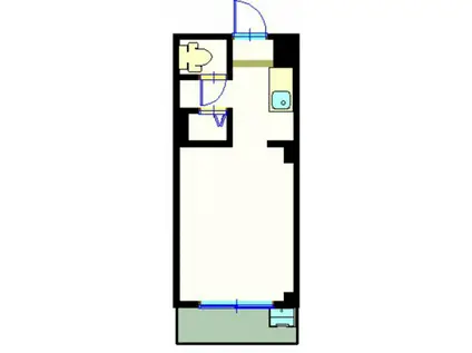 パークハイツ(ワンルーム/1階)の間取り写真