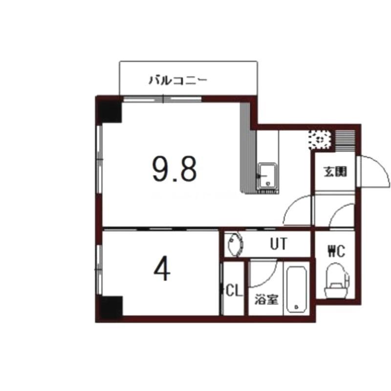 ノースファイン手稲(1LDK/5階)の間取り写真