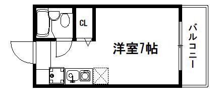 アールコーポ岡崎(1K/3階)の間取り写真