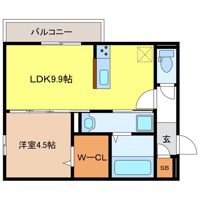 FILEDEN(1LDK/3階)の間取り写真