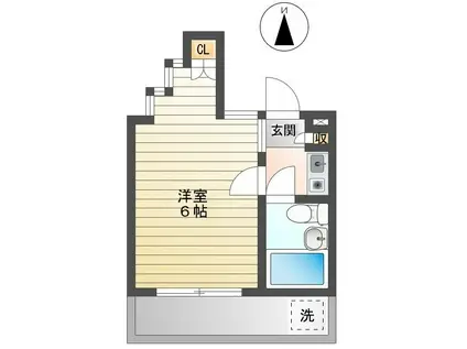 ストーニーハウス(1K/2階)の間取り写真