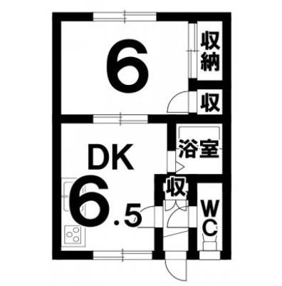 マンションJUJU5(1DK/2階)の間取り写真