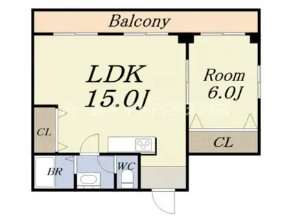 WINGCOUT 桜通(1LDK/4階)の間取り写真