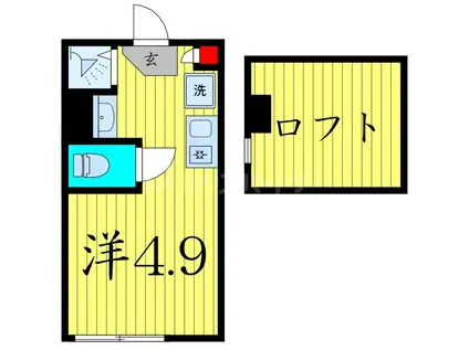 SUNNY HILLS 新小岩 松島四丁目(ワンルーム/1階)の間取り写真