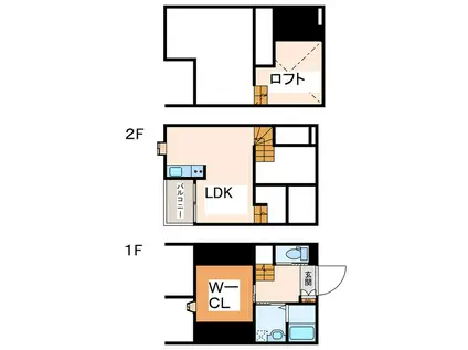 LAULEA(ワンルーム/2階)の間取り写真