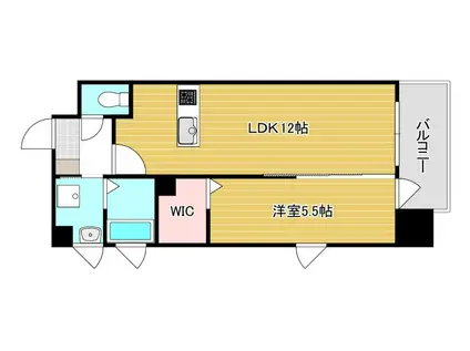 MUU.黒崎(1LDK/10階)の間取り写真