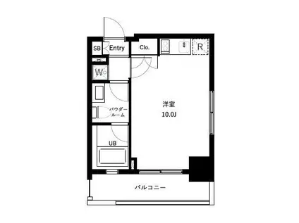 オーキッドレジデンス浜田山(ワンルーム/4階)の間取り写真
