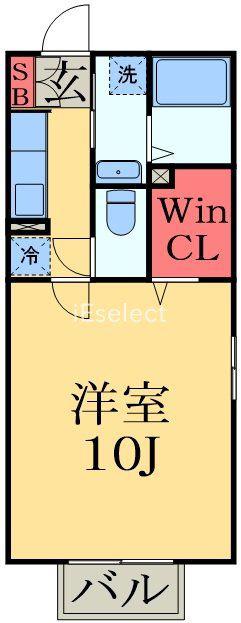 コモドカーサA(1K/2階)の間取り写真