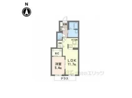 メゾン・シャトレールA棟(1LDK/1階)の間取り写真