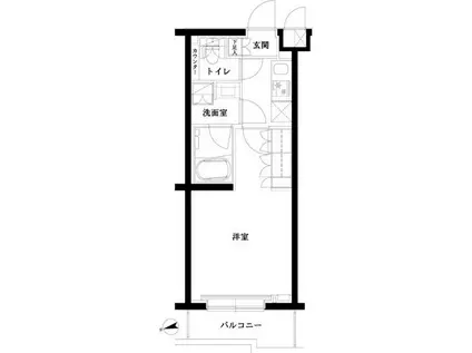 ルーブル高島平弐番館(1K/4階)の間取り写真