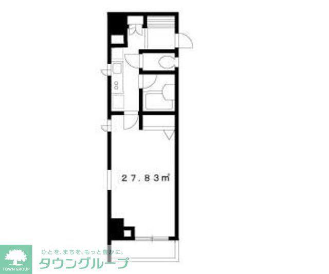 浅草参番館(1K/8階)の間取り写真
