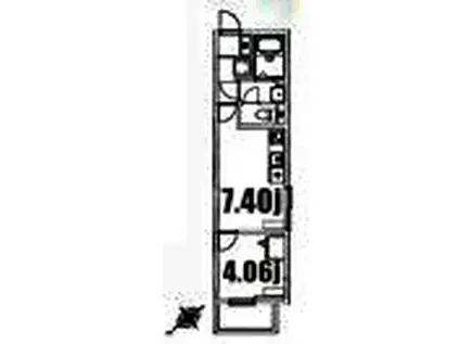 SELENE(1DK/2階)の間取り写真