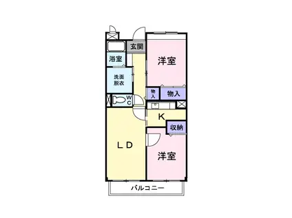 メイプルガーデン(2LDK/1階)の間取り写真