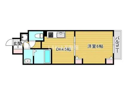 グランカリテ日本橋II(1DK/11階)の間取り写真