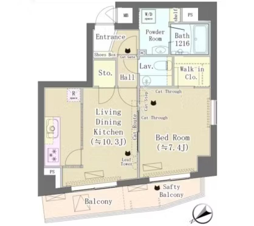 MAISON DE TAKAYA(1LDK/3階)の間取り写真