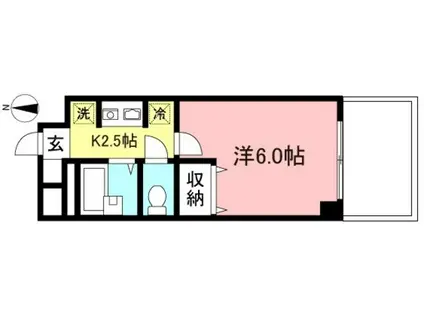 ハイフレンドコート(1K/1階)の間取り写真
