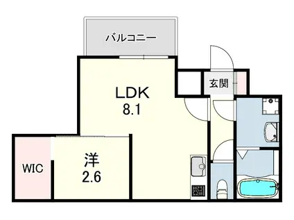 NOY NISHINOMIYA(1LDK/1階)の間取り写真