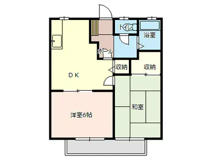 グレイスガーデンF(2DK/2階)の間取り写真