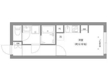 佐賀2丁目マンションPJ(ワンルーム/3階)の間取り写真