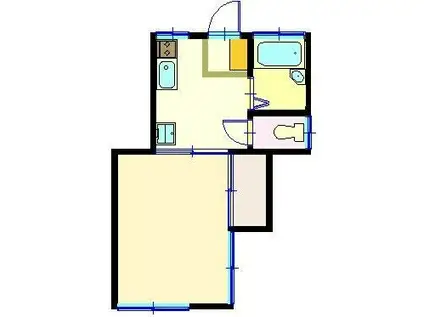 ナーモI(1K/1階)の間取り写真