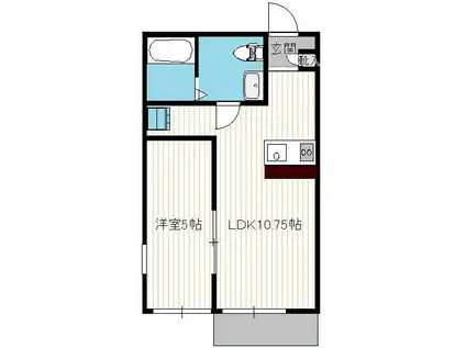コンフォートシティ増尾(1LDK/1階)の間取り写真