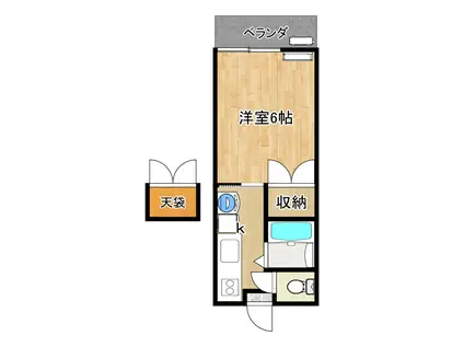 ハイツセゾン(1K/1階)の間取り写真