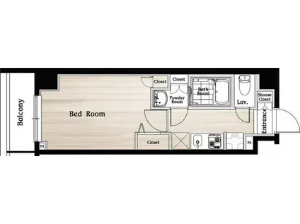 N-STAGE鶴見(1K/1階)の間取り写真