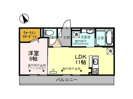 ラネオン(1LDK/3階)の間取り写真