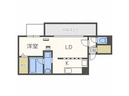 ベルリネッタイースト(1LDK/4階)の間取り写真