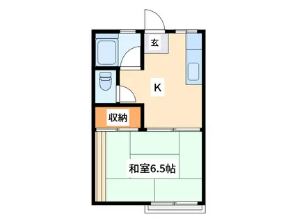 コーポサンビーム(1K/2階)の間取り写真