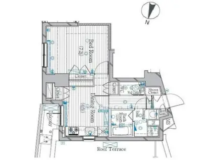 LE-LION IKEBUKURO(1DK/7階)の間取り写真